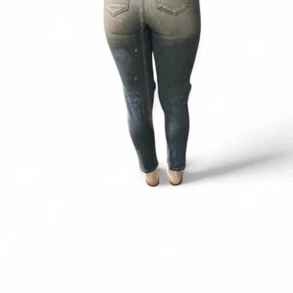 KanCan Button-Fly Ripped Gray Jeans - Picture 2 of 3